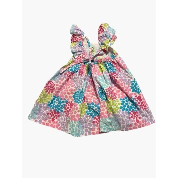 Kelly's Kids Dress Girls Size 3 4 Watercolor Multi Color Peonies - Picture 2 of 7